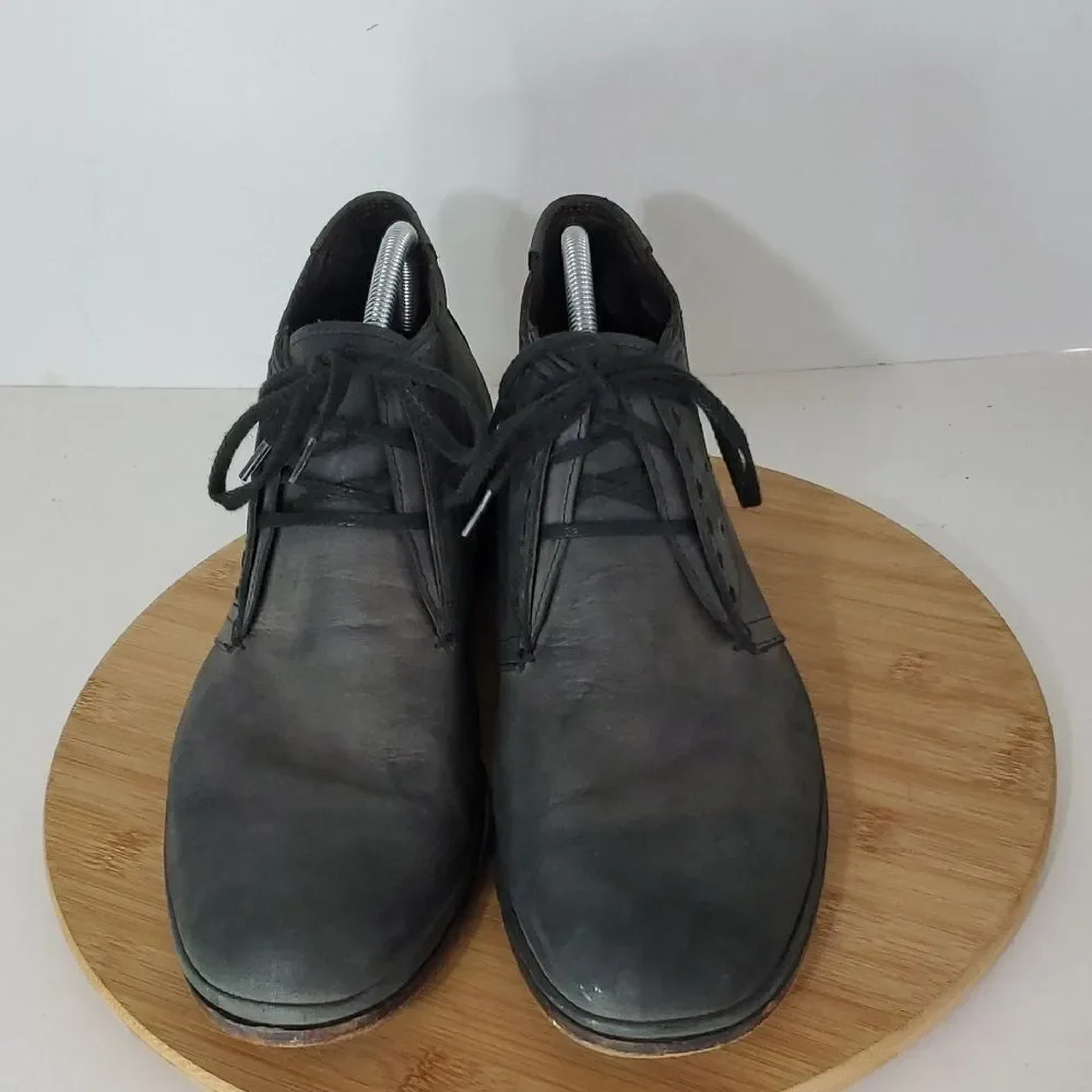John Varvatos Black Leather Chukka Boots Men's Size 10.5